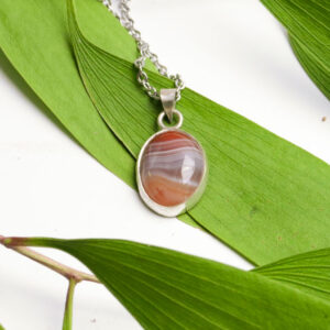 Agate Oval Cabochon Pendant - Agate Creek (banded)
