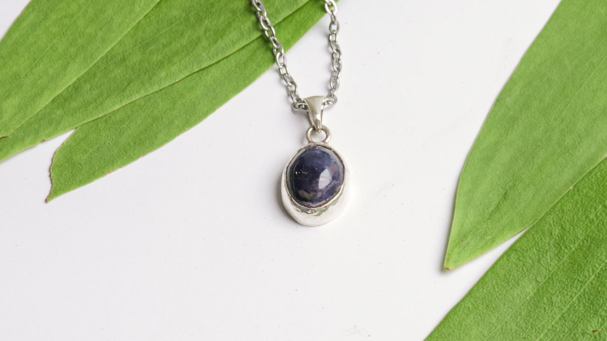 Sodalite Oval Cabochon Pendant