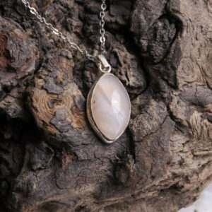 Agate Ellipse Cabochon Pendant – Brazilian Agate