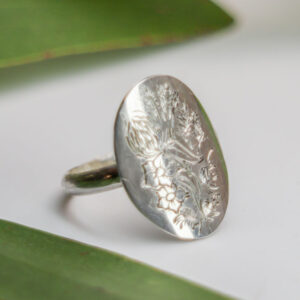 Australian Botanicals Engraved Ring