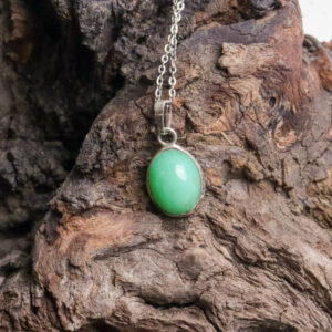 Chrysoprase Oval Cabochon Pendant – Marlborough, Queensland