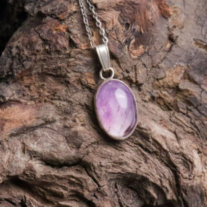 Amethyst Oval Cabochon Pendant – Wyloo, Western Australia