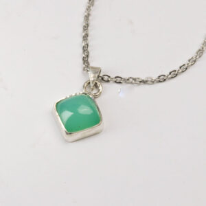 Chrysoprase Square Cabochon Pendant – Marlborough, Queensland