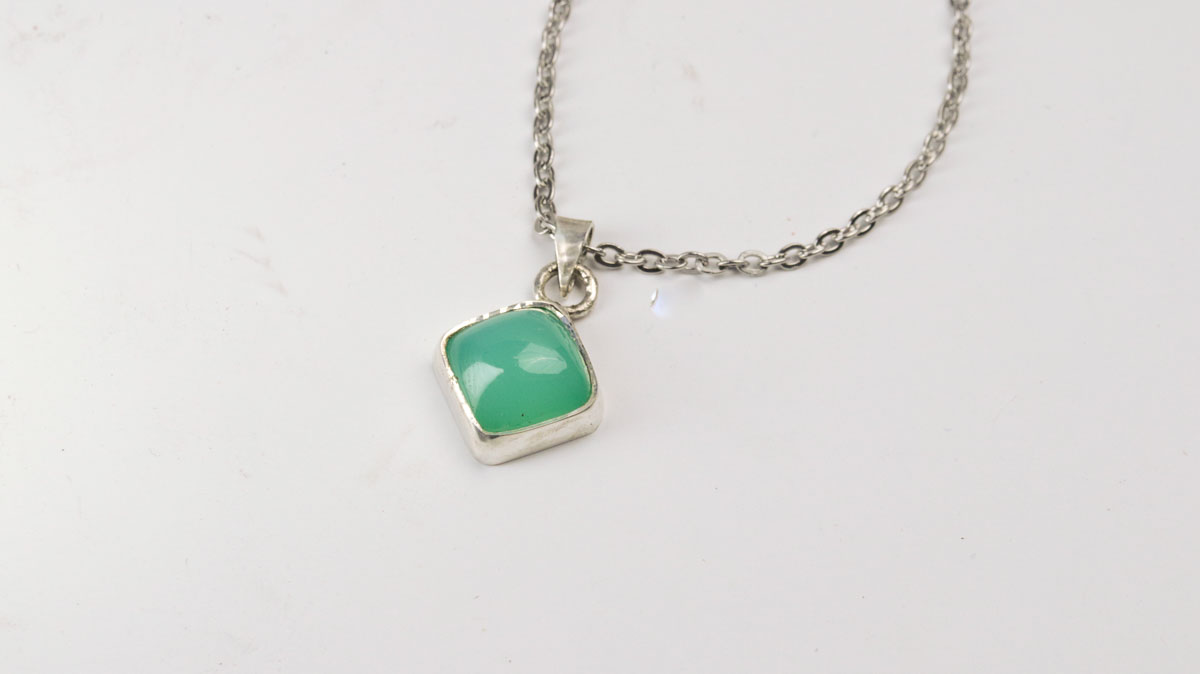Chrysoprase Square Cabochon Pendant – Marlborough, Queensland