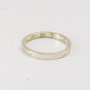 Sterling Silver Rectangle Wire Ring – 2.5 mm Band (Size K, US 5¼)
