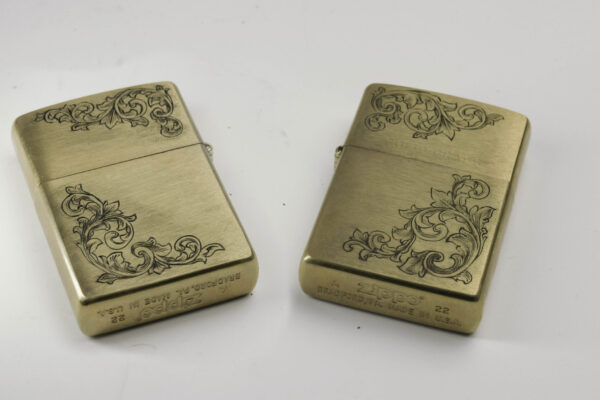 Hammer and chisel engraving to create fine scrolls