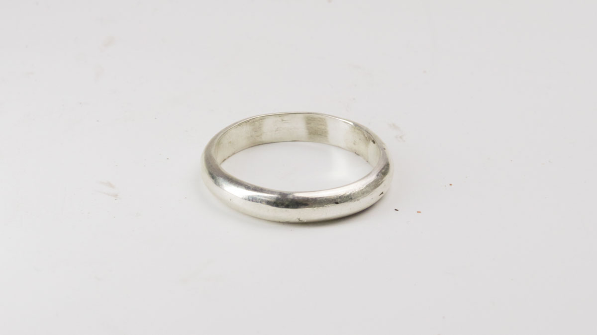 Sterling Silver Half-Round Ring – 4 mm Band (Size P, US 7¾)