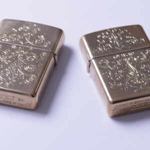 Scrollwork Polished Brass Zippo Lighter
