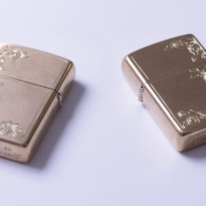 bordered Scrollwork Brass Zippo Lighter