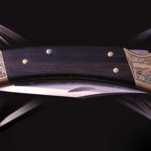 Buck 110 with Hand-Drawn Scrollwork & Personalised Name Banner