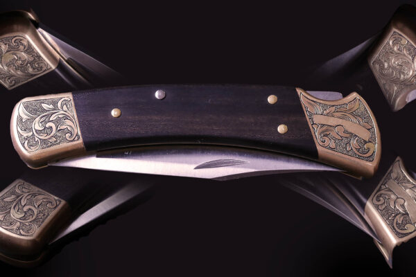 Engraved using traditional Hammer and chisel with push for the shading,. finished with a dot punch background